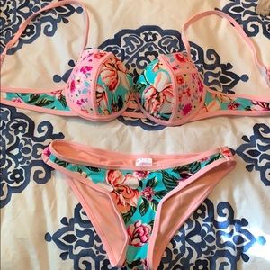 Target Floral swimsuit- worn once